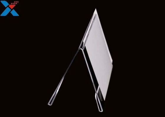 листа дисплея в-образности 3mm держатели знака столешницы перспекса акрилового ясные