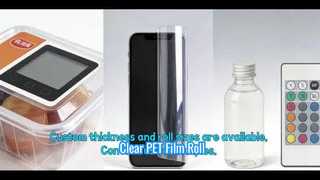 Рулон прозрачной ПЭТ-пленки с красочным маркером Corona | Высококачественный БОПЭТ для печати