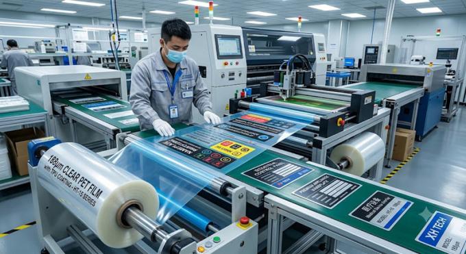 188μm Clear PET Film with TPU Coating for nameplate applications